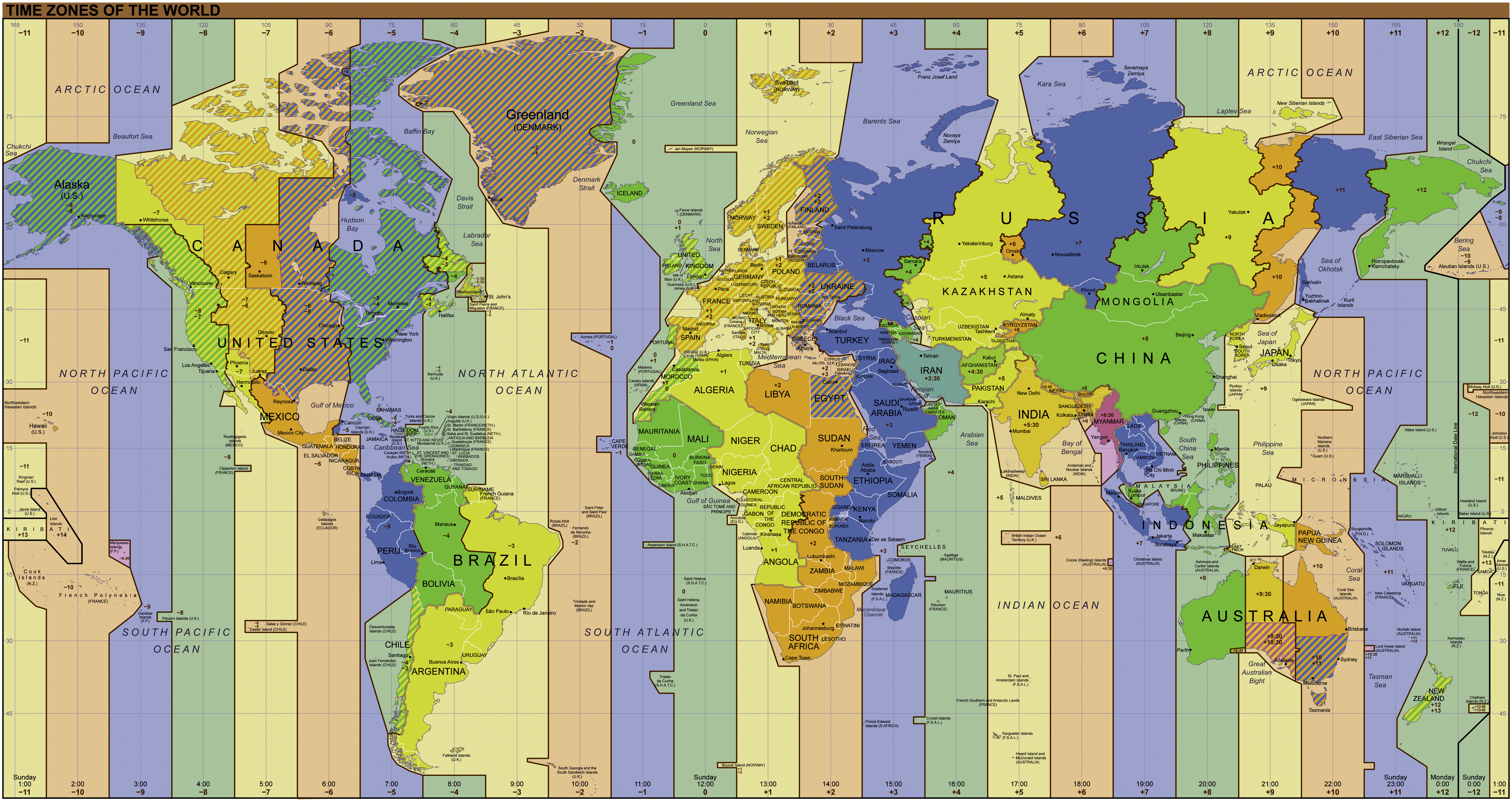 time zone map